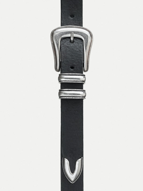 Western Silver Belt Black - image 2