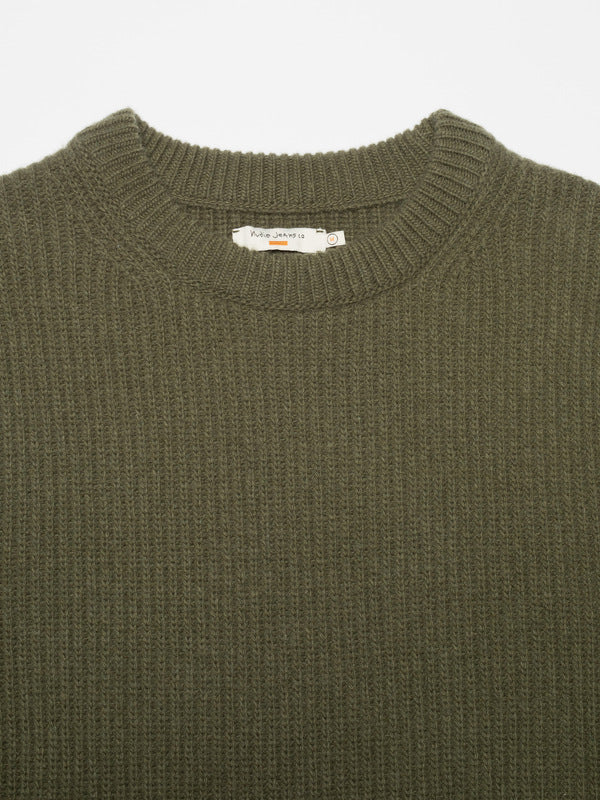 August Rib Wool Sweater Olive - image 2