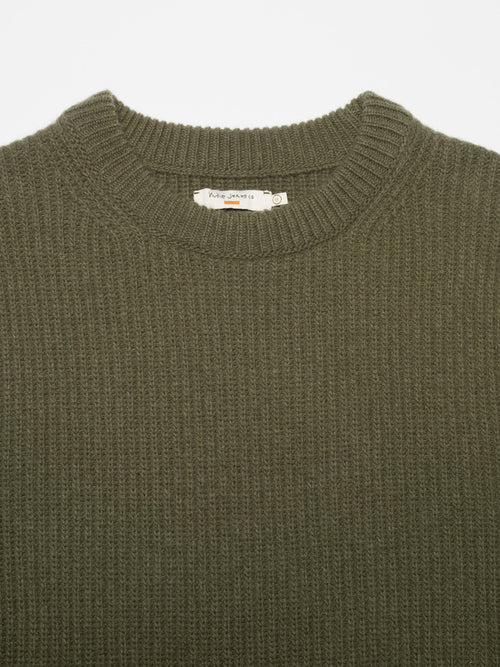 August Rib Wool Sweater Olive - image 2