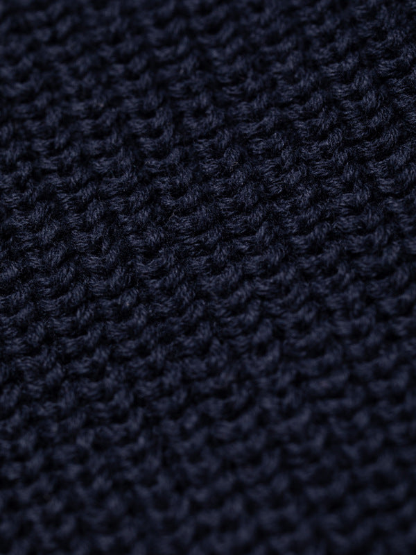 August Rib Cotton Sweater Navy - image 7