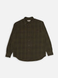 Julian Worker Plaid Check Shirt Olive
