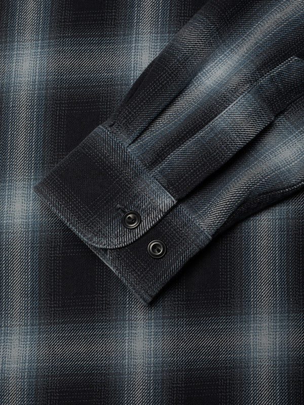 Julian Worker Shadow Check Shirt Black - image 5