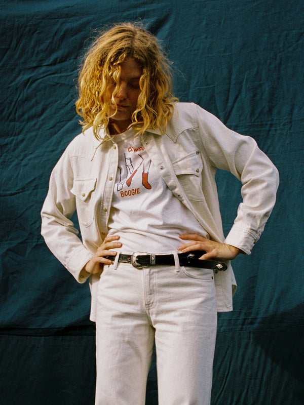 Lotta Western Denim Shirt Ivory
