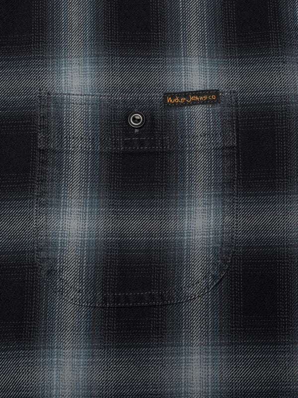 Julian Worker Shadow Check Shirt Black - image 4