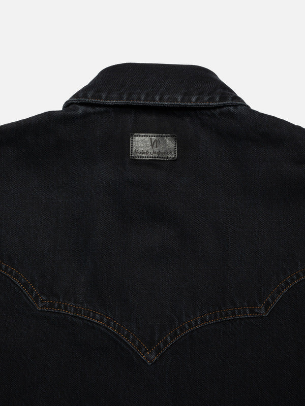 Lotta Western Cut Denim Shirt Black - image 4