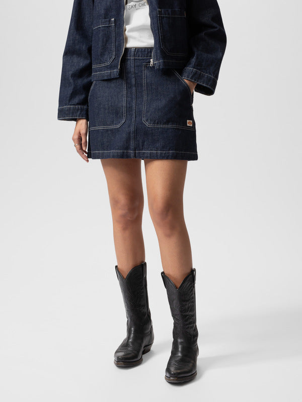 Elvy Workwear Denim Skirt - image 3