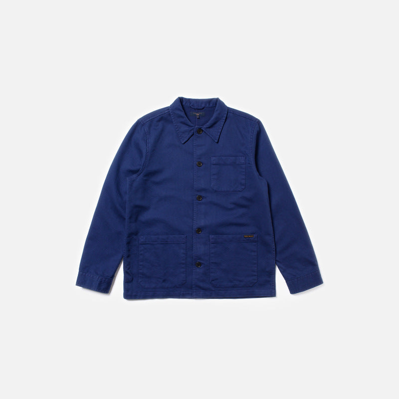 Barney Worker Jacket Mid Blue - image 7