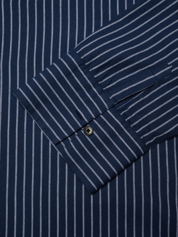 Jutta Shirt Striped Cotton Blue - image 4