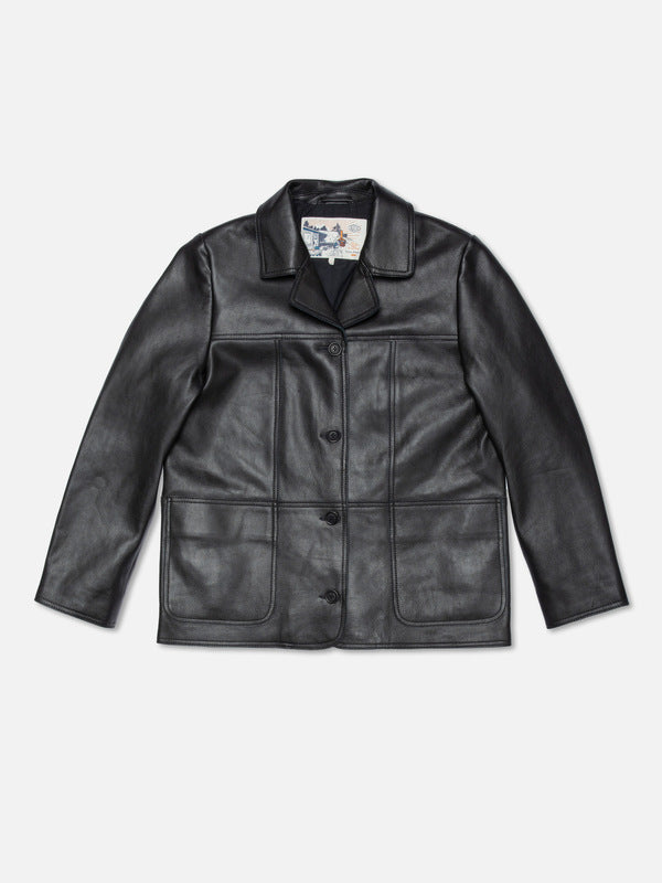 Saga Leather Blazer Black - image 2