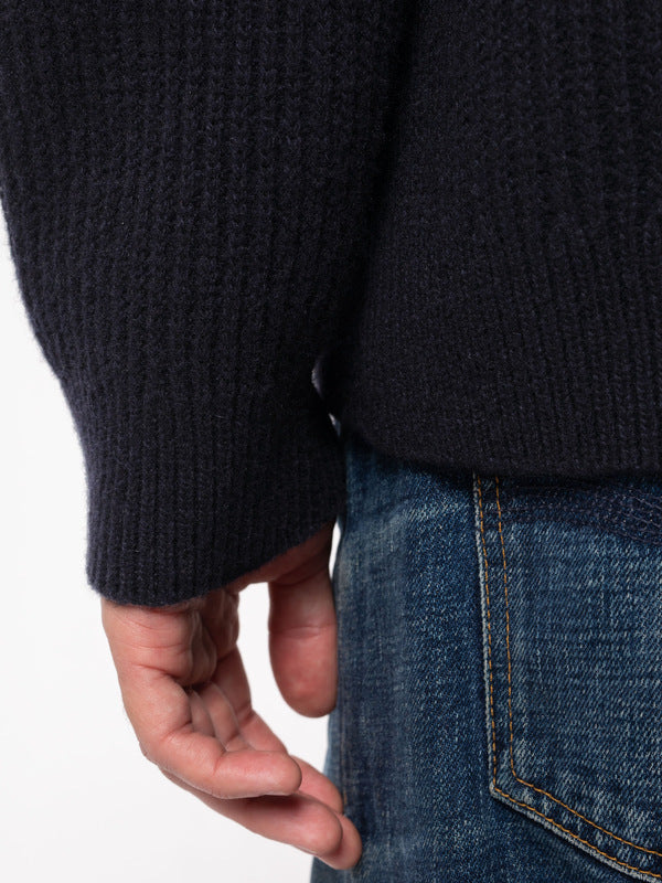 August Rib Wool Navy - image 5