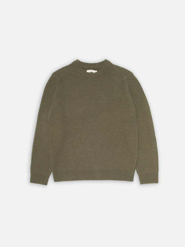 August Rib Wool Sweater Olive