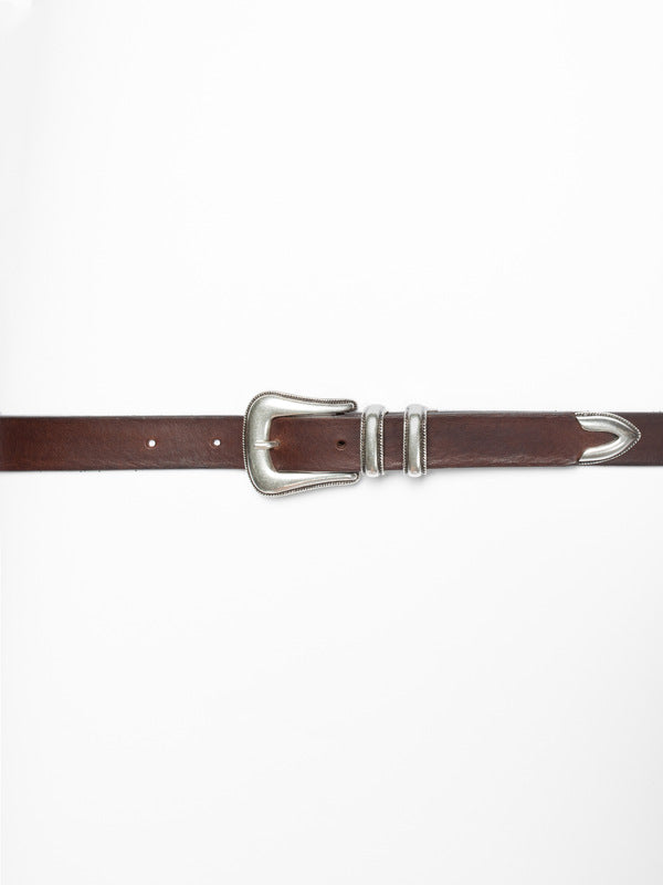 Western Silver Belt Dark Brown - image 2