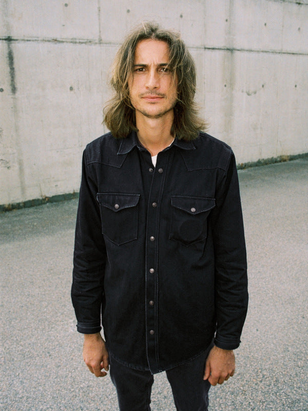 George Selvage Denim Shirt Dry Black