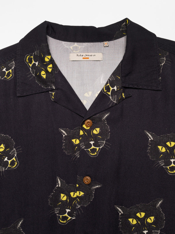 Arvid The Cat Hawaii Shirt Antracite - image 2