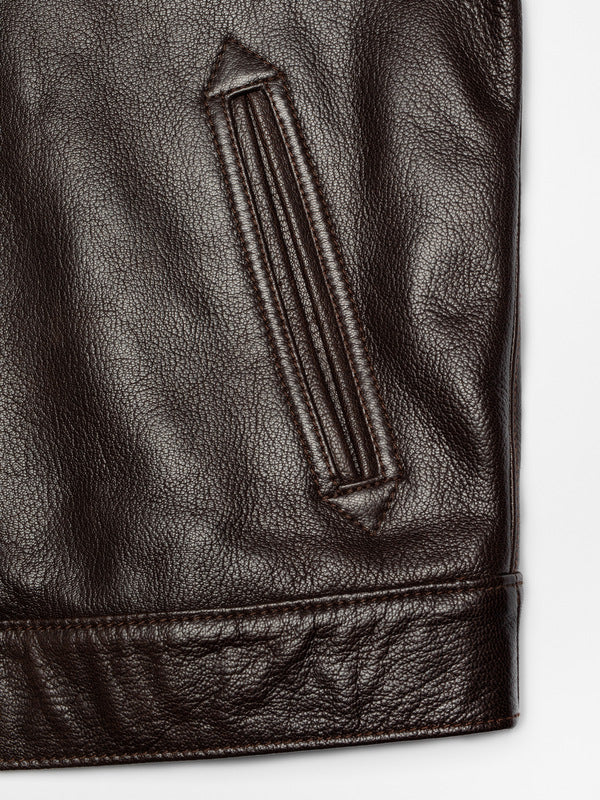 Joppe Western Leather Jacket Brown - image 6