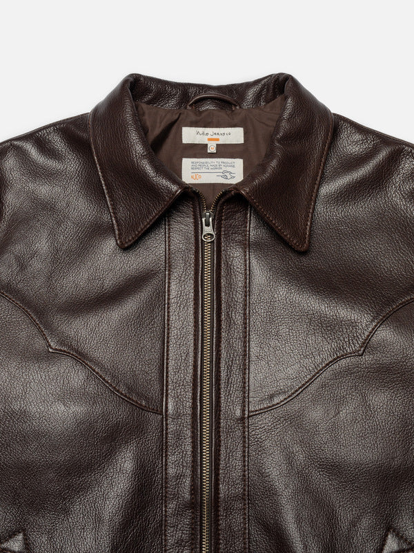 Joppe Western Leather Jacket Brown - image 5