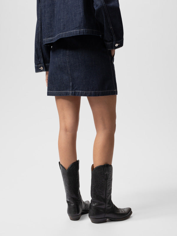 Elvy Workwear Denim Skirt - image 4