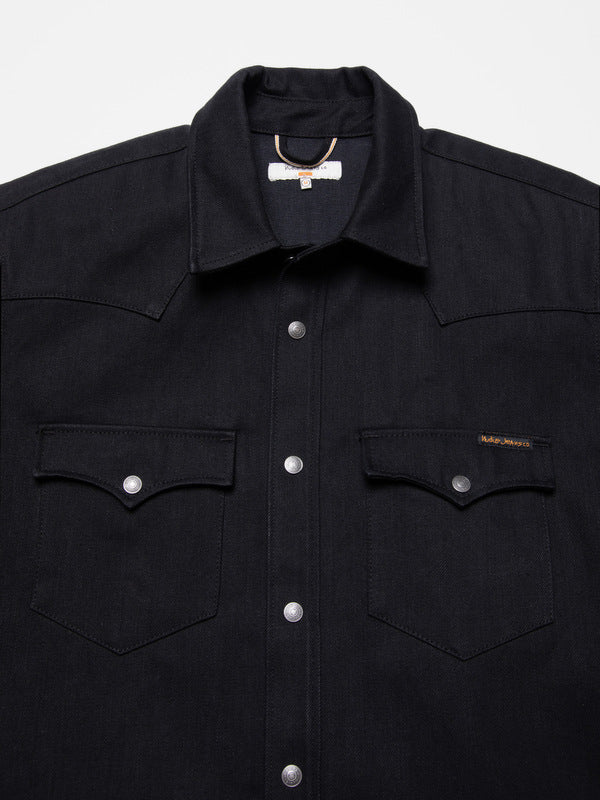 George Selvage Denim Shirt Dry Black - image 4
