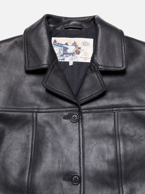 Saga Leather Blazer Black - image 4