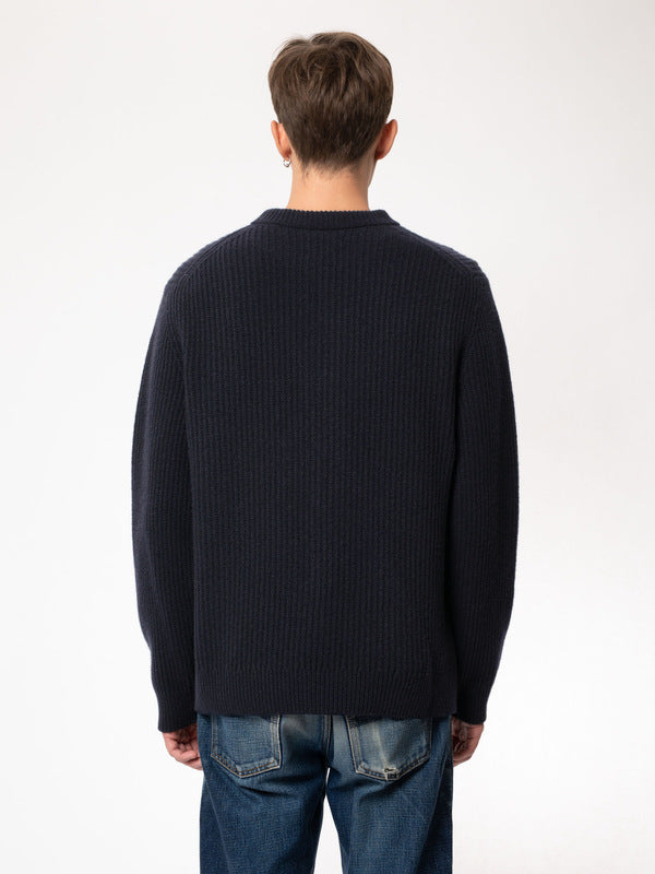 August Rib Wool Navy - image 4
