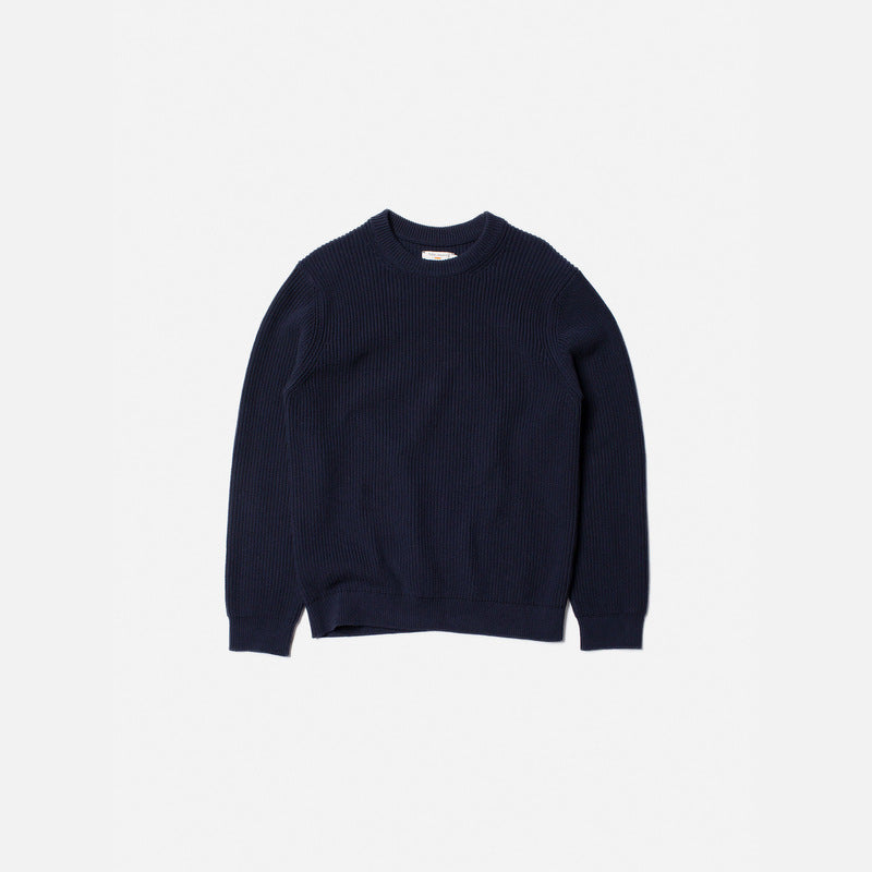 August Rib Cotton Sweater Navy - image 8