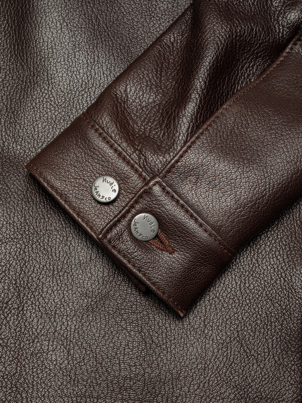 Joppe Western Leather Jacket Brown - image 3