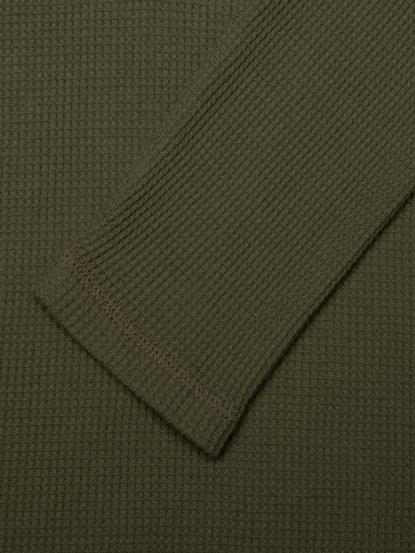Mira Henley Waffle Olive - image 5