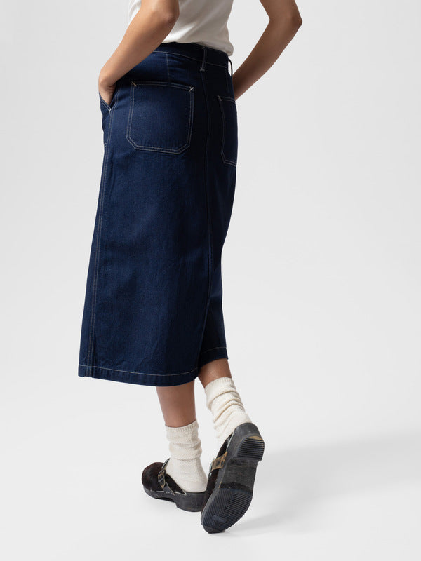 Boel Painter Denim Skirt Dark Blue - image 3