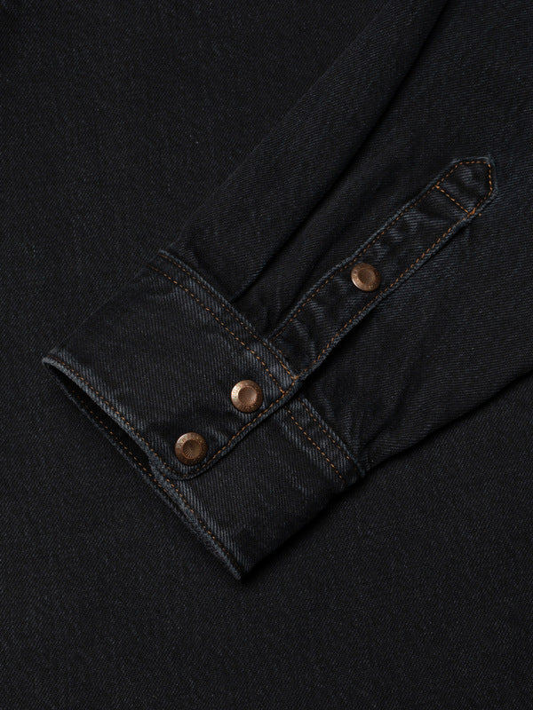 Lotta Western Cut Denim Shirt Black - image 6