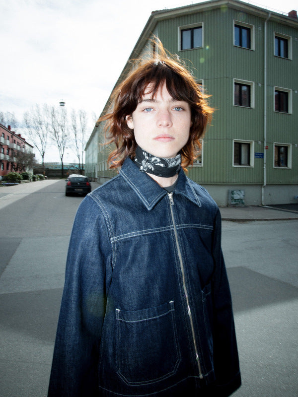 Anja Workwear Denim Jacket Dark Blue - image 3