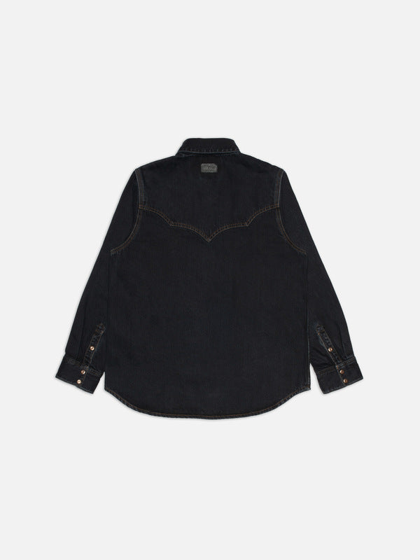 Lotta Western Cut Denim Shirt Black - image 3