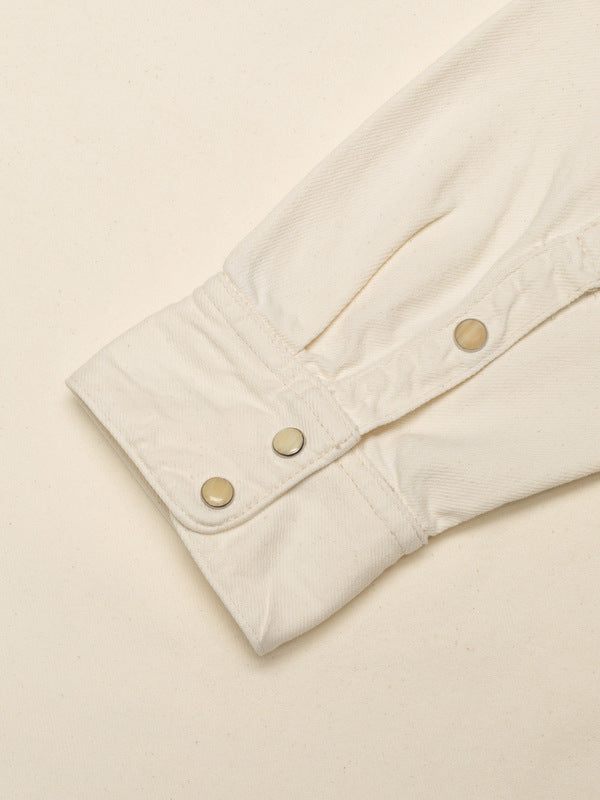 Lotta Western Denim Shirt Ivory - image 5