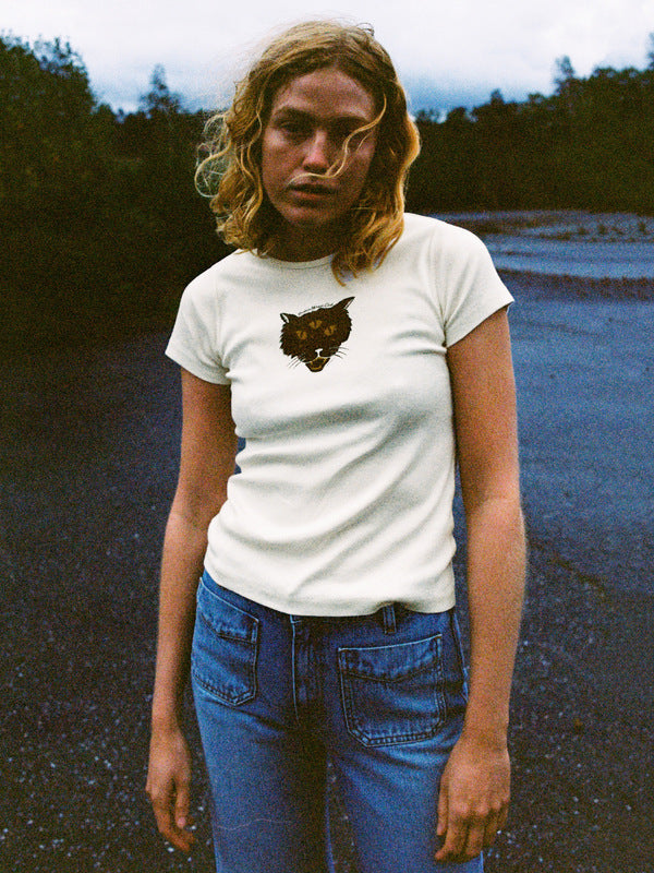Eve The Cat T-Shirt Offwhite - image 5
