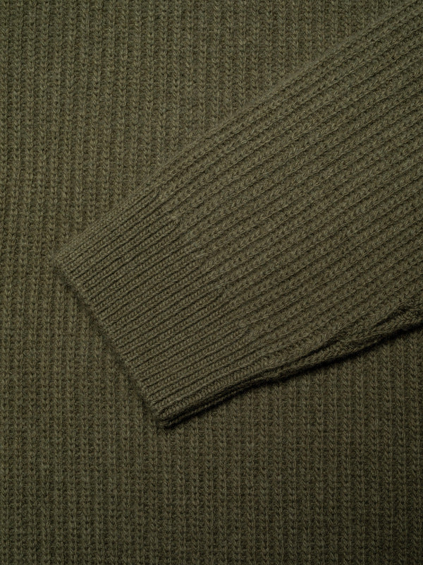 August Rib Wool Sweater Olive - image 3