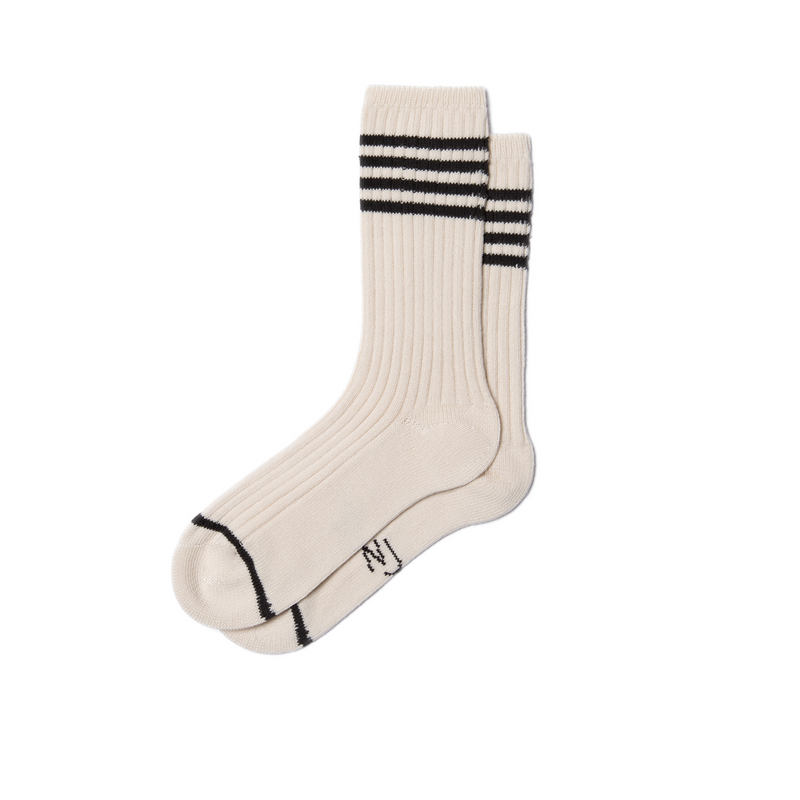 Men Tennis Socks Stripe Offwhite/Black - image 2