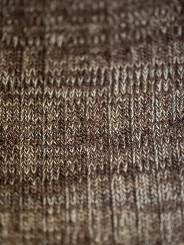 Rasmusson Mens Rib Sock Brownmelange - image 3
