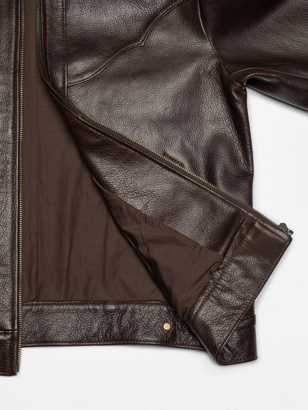 Joppe Western Leather Jacket Brown - image 4