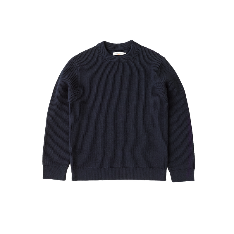 August Rib Cotton Sweater Navy - image 9