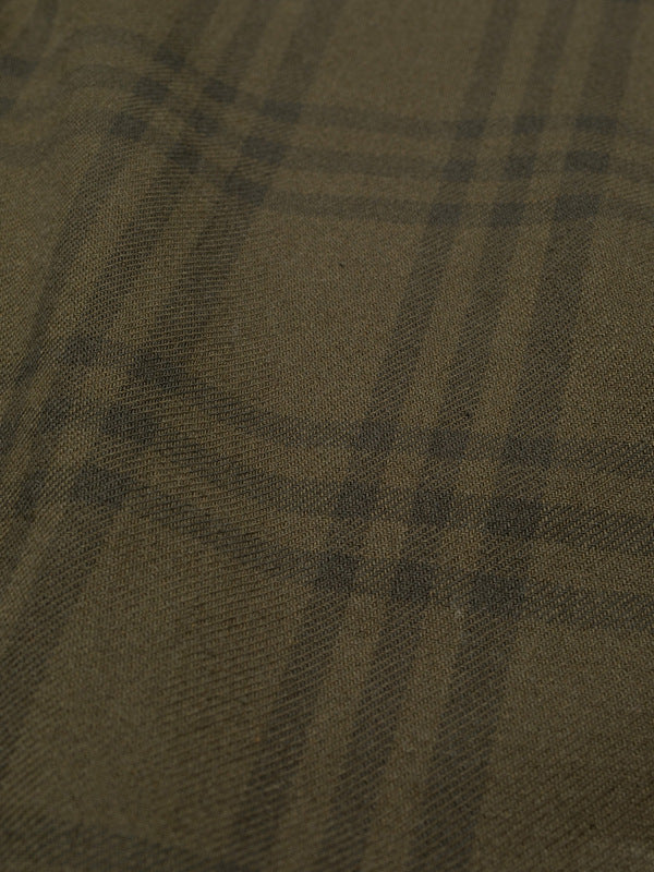 Julian Worker Plaid Check Shirt Olive - image 4