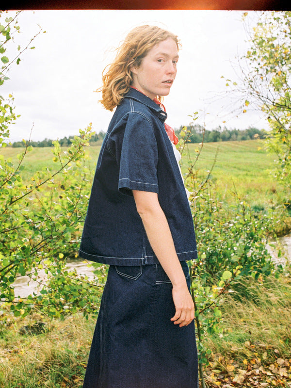 Lina Painter Denim Shirt Dark Blue - image 3