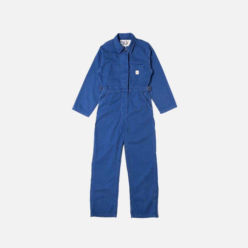 Ella Herringbone Boilersuit Blue - image 10