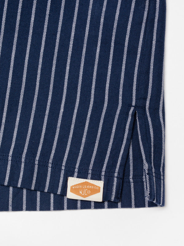 Jutta Shirt Striped Cotton Blue - image 5