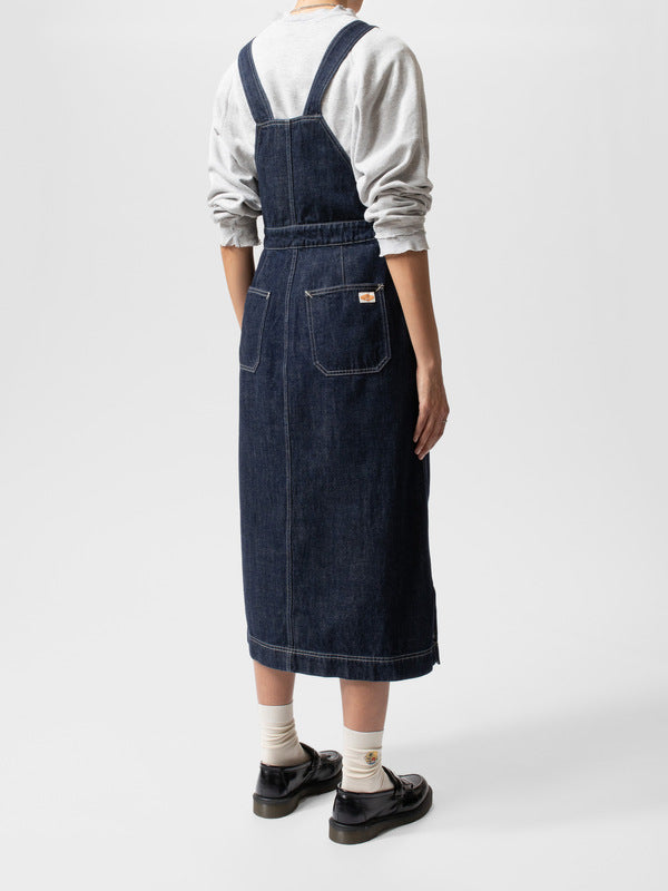 Malwa Workwear Denim Dress Dark Blue - image 3