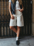 Meja Denim Shorts Ivory