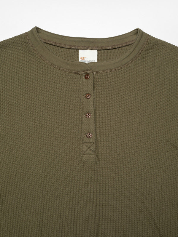 Mira Henley Waffle Olive - image 2