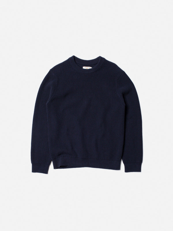 August Rib Cotton Sweater Navy - image 2