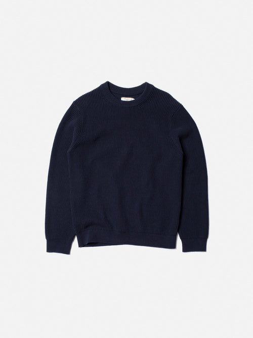 August Rib Cotton Sweater Navy - image 2