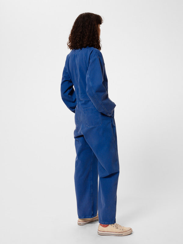 Ella Herringbone Boilersuit Blue - image 4