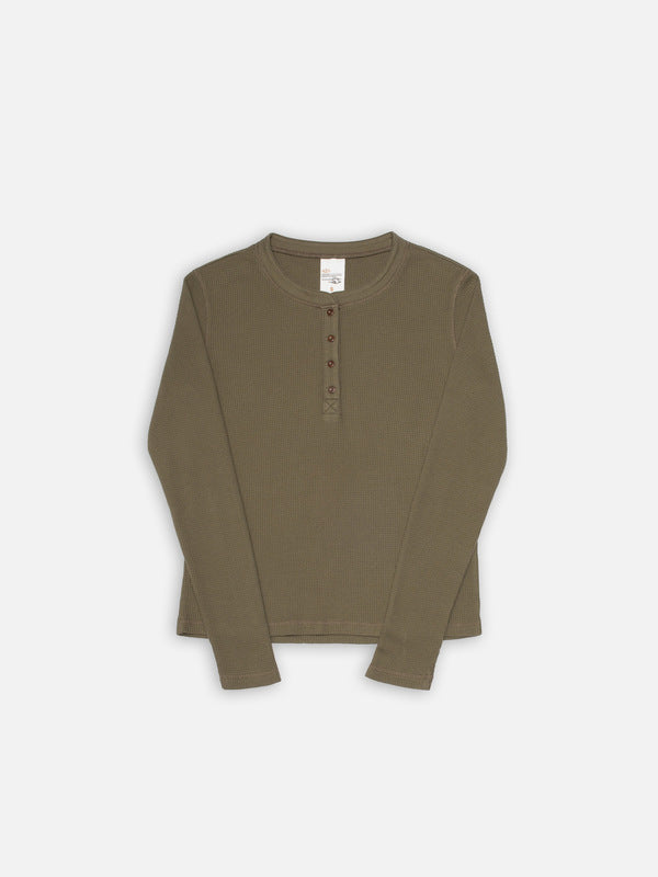 Mira Henley Waffle Olive