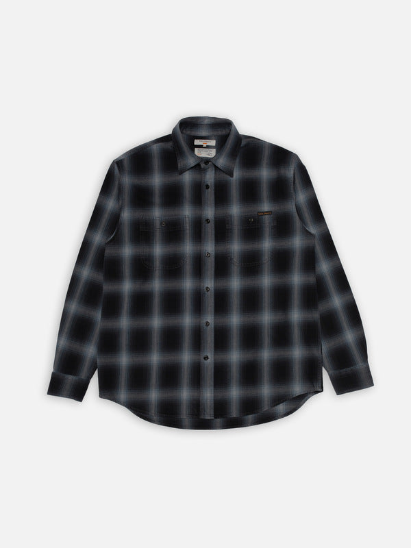 Julian Worker Shadow Check Shirt Black - image 2